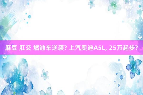 麻豆 肛交 燃油车逆袭? 上汽奥迪A5L, 25万起步?