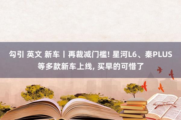 勾引 英文 新车丨再裁减门槛! 星河L6、秦PLUS等多款新车上线, 买早的可惜了