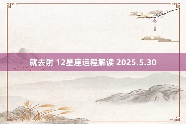 就去射 12星座运程解读 2025.5.30