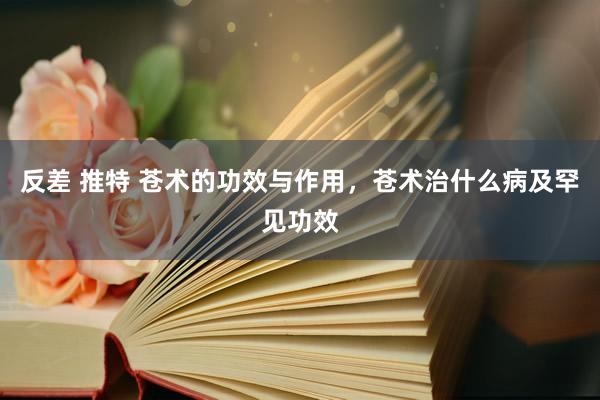反差 推特 苍术的功效与作用，苍术治什么病及罕见功效